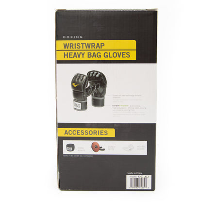 Wrist Wrap Heavy Bag Gloves, S/M, Black – for Mitts, Reflex & Bag Training